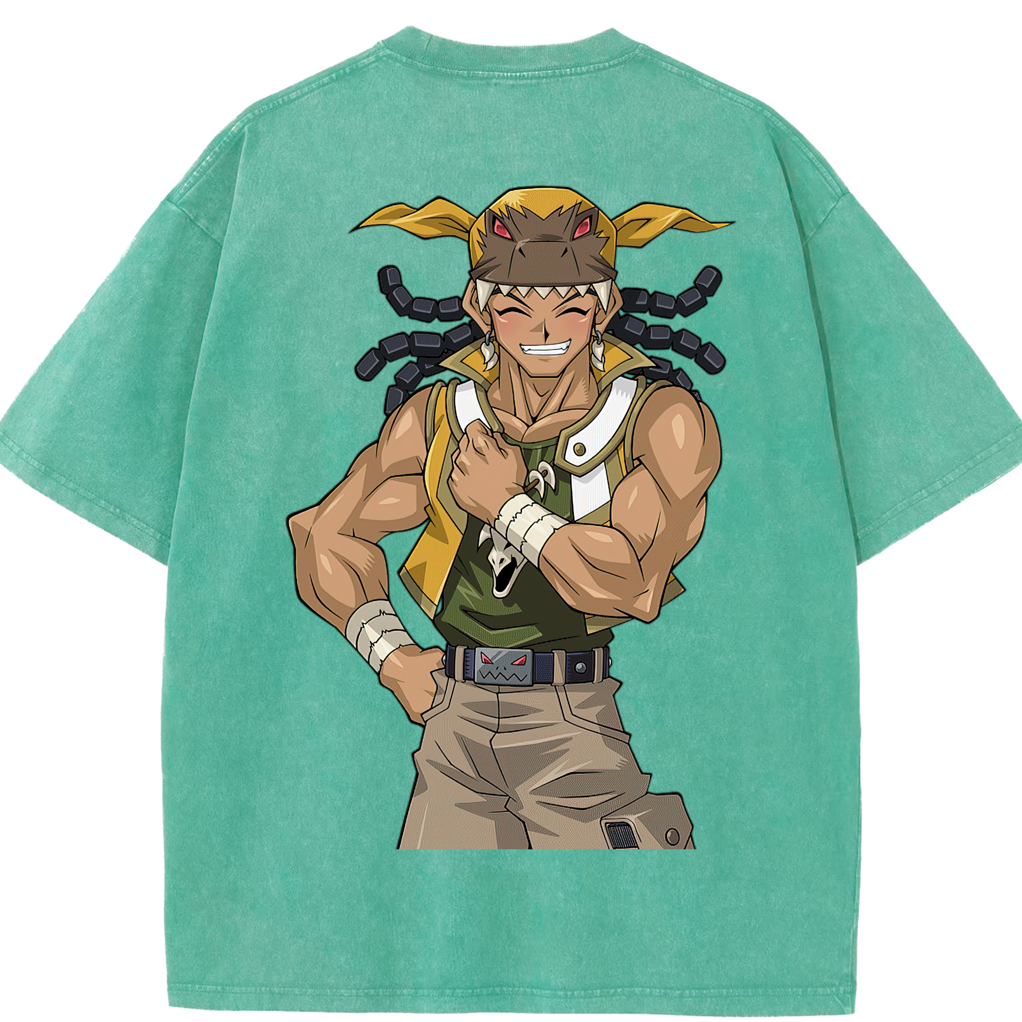 （画像用） 遊☆戯☆王 Yu-Gi-Oh! 綿100% ヴィンテージ風 半袖Tシャツ（背面プリント）